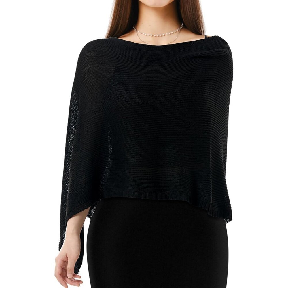 Women Sheer Acrylic Poncho Shrug Light Elegant Casual Evening Dress